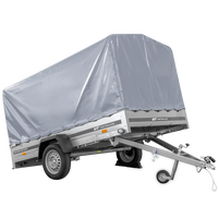 Einachsanhänger 264x150 UNITRAILER GARDEN 265 KIPP mit Rahmen H-1100 und grauer Plane