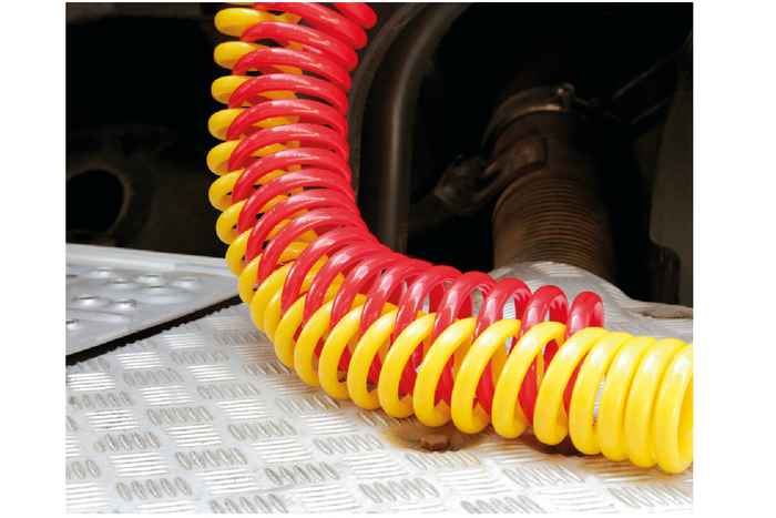 LAMPA Truck-Tights Spiralkabelschutzhülle 97171, flexibler Schlauch, gelb, 220 cm, Durchmesser 11 cm