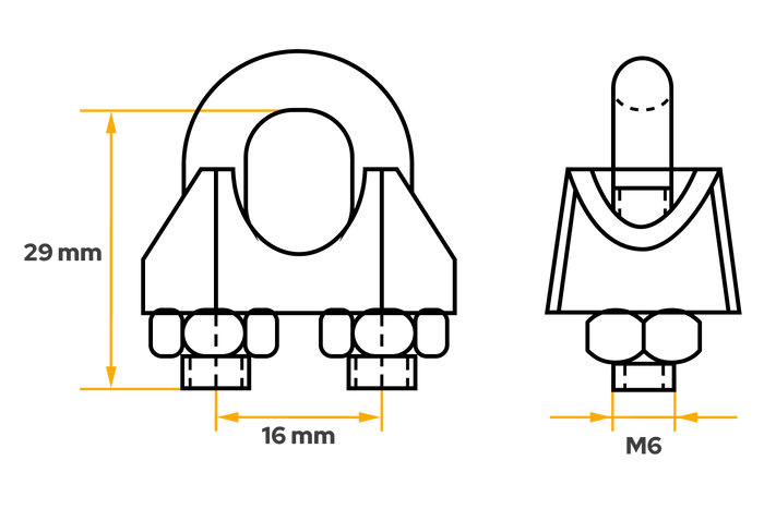 DROMET ZL.8 Seilklemmefür Seile 8mm