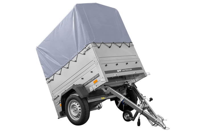 Neuanhänger Kipper ungebremst GARDEN TRAILER 150 KIPP mit zusätzlichen Bordwänden, Stützrad, Hochplane und Hochspriegel