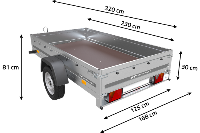 PKW-Anhänger 230x125 UNITRAILER GARDEN 230 KIPP