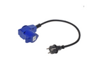 Adapter mit Schuko-Stecker für CEE-Winkelstecker + Schuko-Buchse, Proplus 373528 Kabel 40 cm