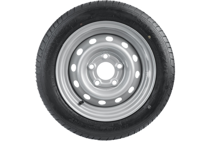 Verstärktes Rad für Anhänger REIFEN LINGLONG 195/50 R13C 104/101N FELGE UNITRAILER 5,5Jx13" 5x112 ET:30