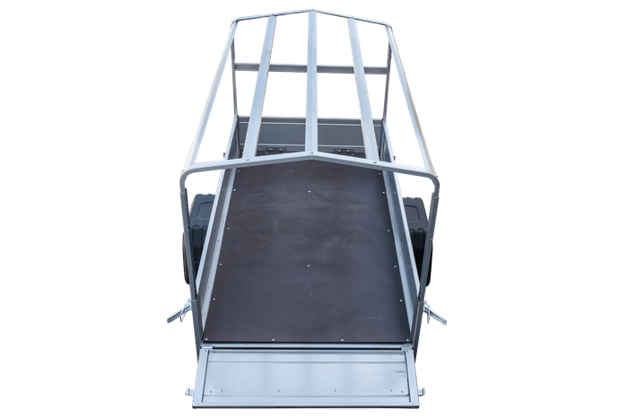 Einachsanhänger 200x106 UNITRAILER GARDEN 200 KIPP mit H-800 Rahmen und blauer Plane