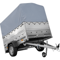 Leichtanhänger auf Federn 200x125 UNITRAILER GARDEN 201/R KIPP mit BIS-Seiten, H-800-Rahmen und grauer Plane