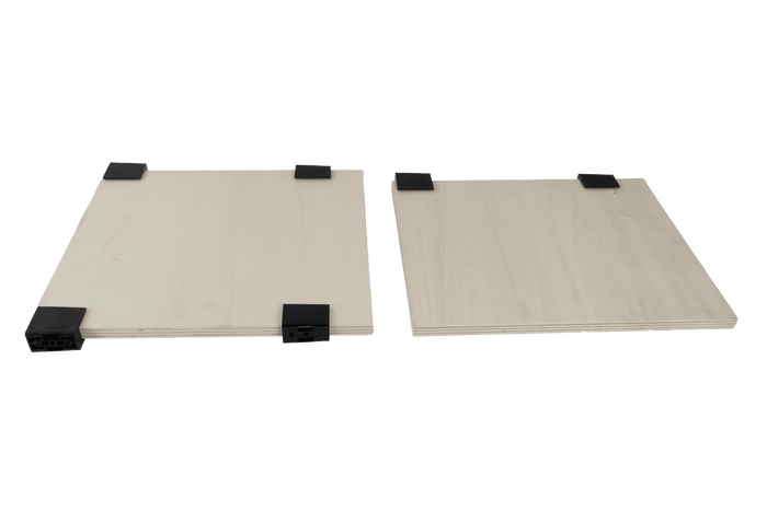 Set mit zwei Regalböden für den Werkzeugkasten DAKEN ARKA 81209, Fach 430x380mm und 430x340mm