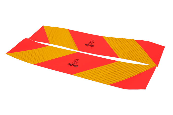 Aufkleber, reflektierende Aufkleber, kurze HERMON-Kennzeichnungsschilder für schwere Nutzfahrzeuge, 565 x 132 mm, links + rechts