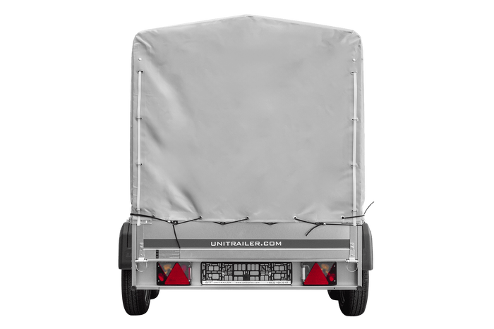 Der Anhänger Garden Trailer 264/2 KIPP MIT STÜTZRAD, H-1100-HOCHSPRIEGEL UND GRAUER PLANE