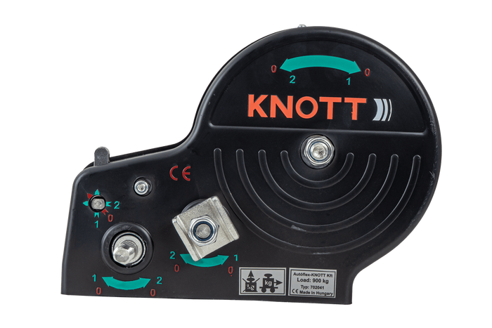 Manuelle Seilwinde für Anhänger KNOTT 6X0017.311 900kg mit Gurt