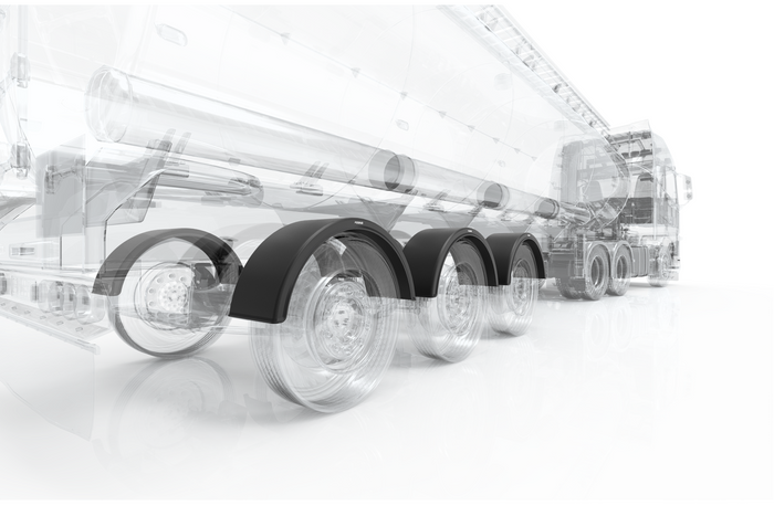 Doppelkotflügel für Anhänger 20-24,5" DOMAR DK1585 Radkasten 1340/670mm