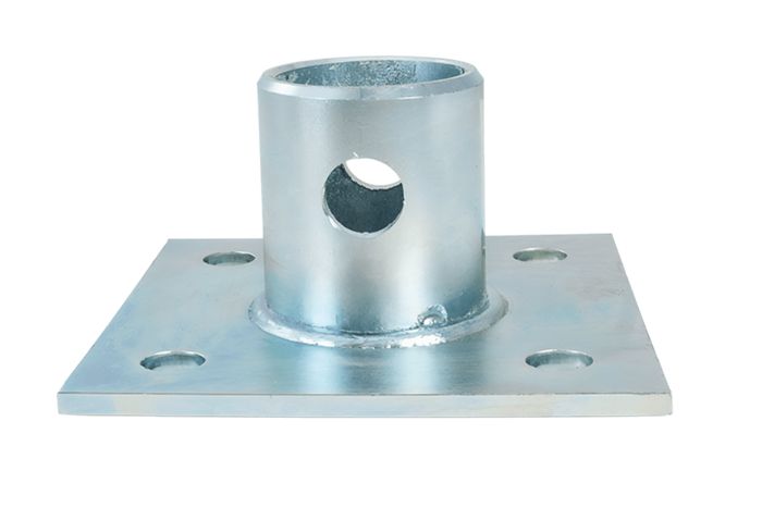 Ausziehbare Stütze mit UNITRAILER TJ5001+TJ5002A Adapter für 1300 kg Pritschenanhänger 364-614 mm