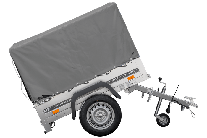 Kipper Anhänger 750 kg Garden Trailer 150 KIPP 150x106 cm [mit Hochplane, Hochspriegel und Stützrad]