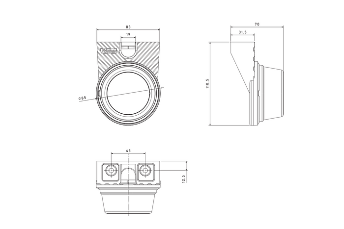 FRISTOM FT-059 LED-Universalmarkierungsleuchte, weiß, mit Winkelhalterung