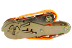 Satz aus vier UNITRAILER 8m/25mm/1t orangefarbenen Transportgurten mit Spanner