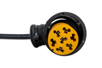Bajonettadapter 5-polig / abgewinkelter Stecker ASS2 7-polig ASPÖCK linker Adapter