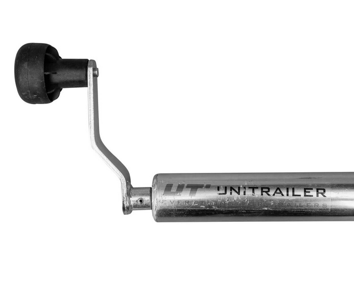 UNITRAILER Kurbelheber mit Griffen zum Kippen und Entladen eines 1000 kg schweren Autotransportanhängers (500–865 mm)