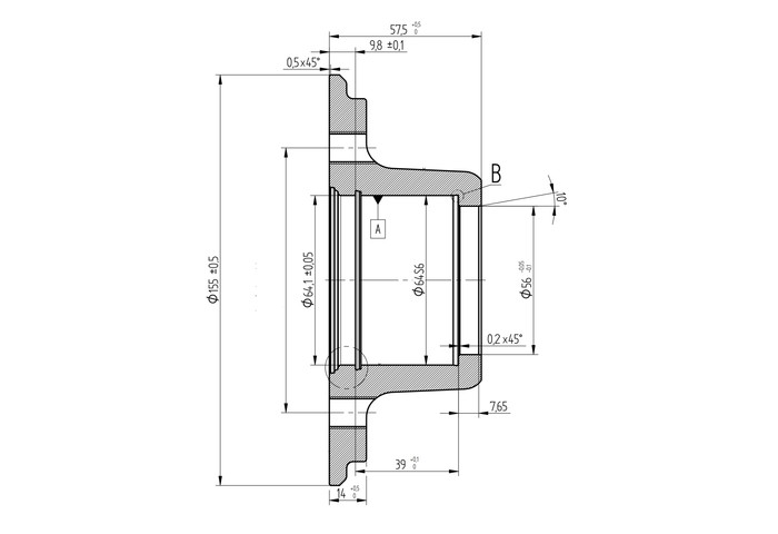 Nabe mit Lager für ungebremste Achse KNOTT 5x112, Mutternabdeckungssatz