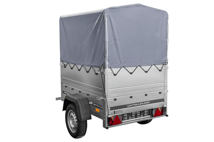 Neuanhänger Kipper ungebremst GARDEN TRAILER 150 KIPP mit zusätzlichen Bordwänden, Stützrad, Hochplane und Hochspriegel