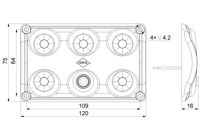 HORPOL LWD2153 LED 900lm Innenraumleuchte mit Schalter
