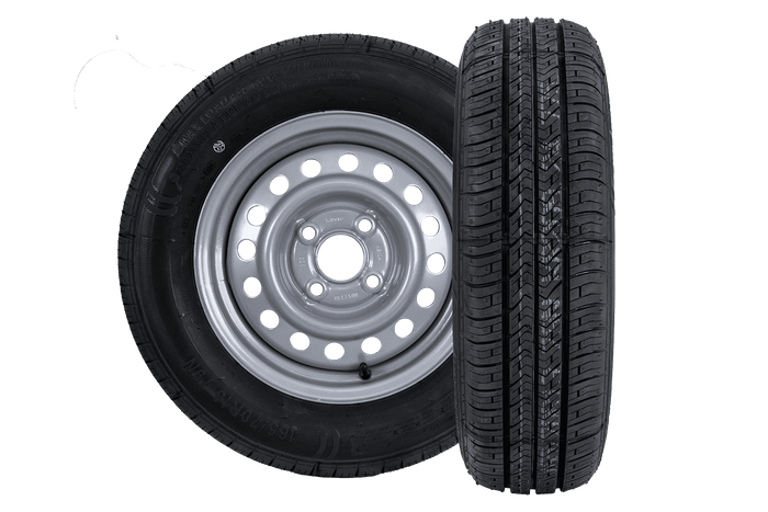 Satz von zwei Rädern für Anhänger KENDA TIRE 165/70 R13 79N KENDA RIM 4Jx13&quot;H2 4x100 ET:30