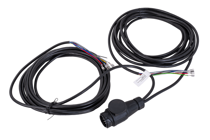 MANTES Elektroinstallation Anhänger Kabelbaum 8 m 13 Pol Stecker 6.3 Anschlüsse