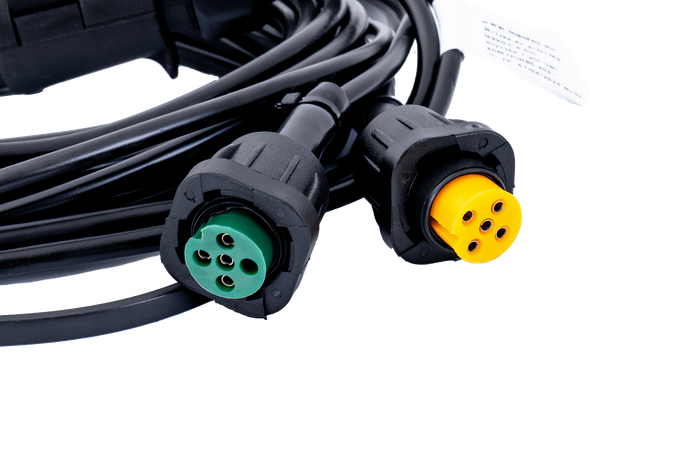 MANTES Elektroinstallation Anhängerkabelbaum 4,5m 7PIN STECKER BAJONETT 2x5PIN