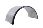 Doppelkotflügel für Anhänger 17,5–19,5 Zoll DOMAR DK7140 Radlauf 1000/500 mm Metall mit Gummikante