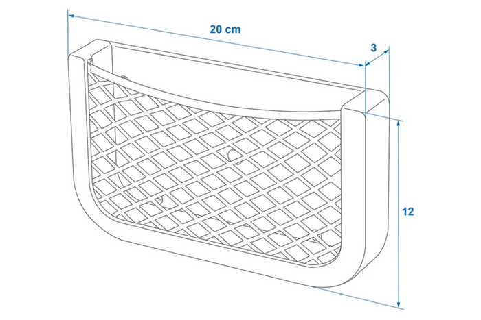 ProPlus 230038 Aufbewahrungsnetztasche mit Rahmen 200x120mm