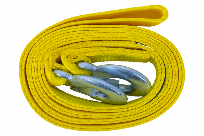 Abschleppseil mit Haken UNITRAILER Abschleppgurt 5m/50mm/7,5t gelb