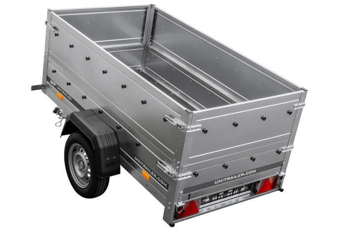 Gartenanhänger 200 KIPP mit Stützrad und zusätzlichen Bordwänden