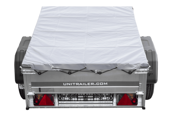 Kleinanhänger für Pkw Garden Trailer 150 KIPP, 150 x 106 cm, 750 kg [mit Flachplane, Planenträgern und Stützrad]