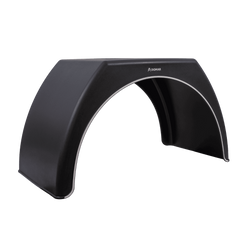 Doppelkotflügel für Anhänger 15-16" DOMAR DK3120 flacher Radlauf 1000/510 mm mit weißem Rand
