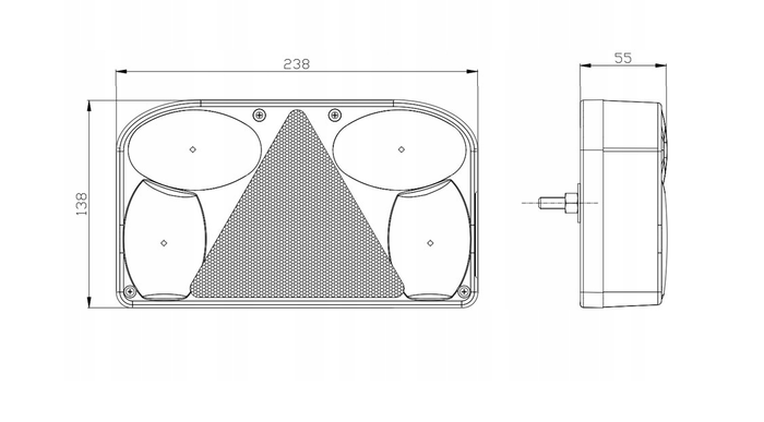 Ersatzglas FRISTOM FT-088 KPPM, rechts