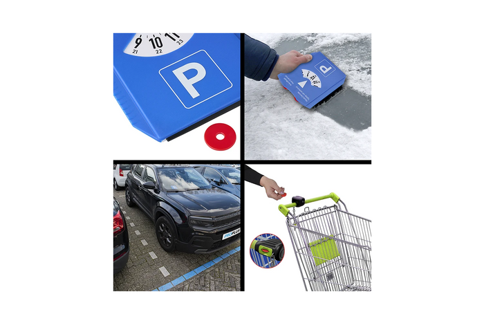 ProPlus 630518 Parkscheibe in 4 Sprachen mit Schaber