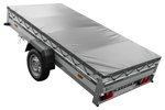 Autotransportanhänger mit Aluminiumseitenwänden 264x125 Unitrailer Garden 264 KIPP ALU mit H-0-Rahmen und grauer Plane