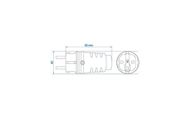 Schuko ProPlus 373570 Stecker mit Schutzkontakt 16A 230V