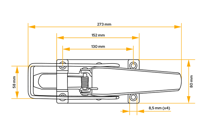 KNOTT 417177.001 Anhängerseitenschloss