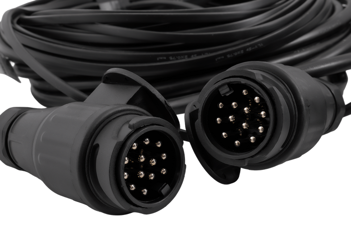 MANTES Elektroinstallation, Bootsanhänger Kabelbaum, 11,67m, 13PIN Stecker, 2x 5PIN Bajonett