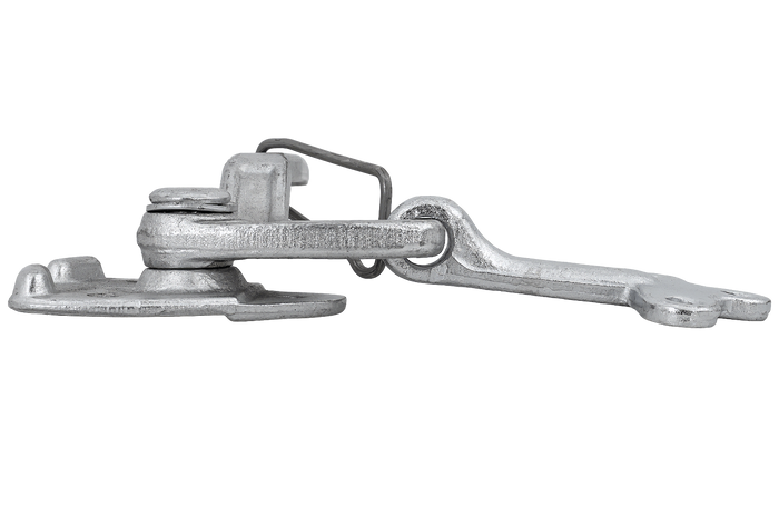 Linke Anhängerkupplung mit WINTERHOFF WV 10-L + WVG 10-A Verschluss, kompletter Anhängerseitenverschluss