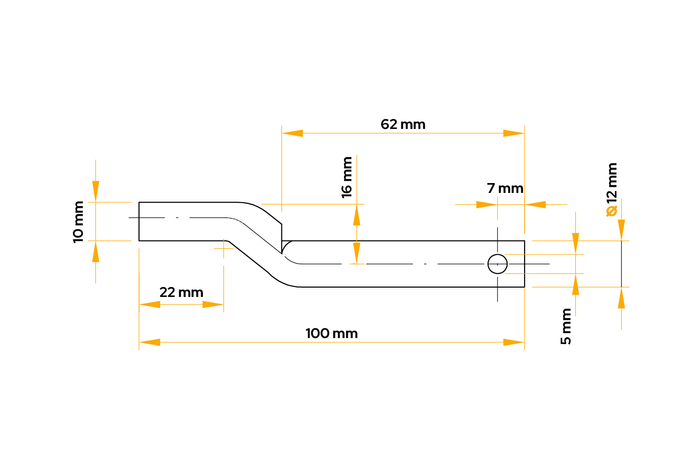 WINTERHOFF BSCHG 10-14-E Anhänger-Seitenscharnierbolzen