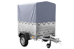 Neuanhänger Kipper ungebremst GARDEN TRAILER 150 KIPP mit zusätzlichen Bordwänden, Stützrad, Hochplane und Hochspriegel
