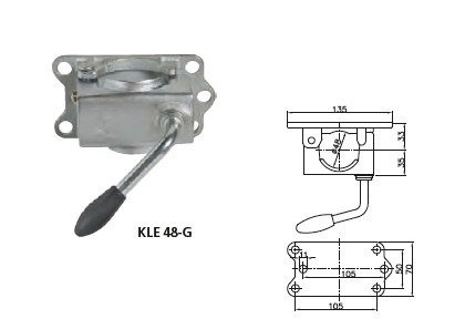 WINTERHOFF Stützrad mit gusseiserner Klemme 150 kg 48 mm
