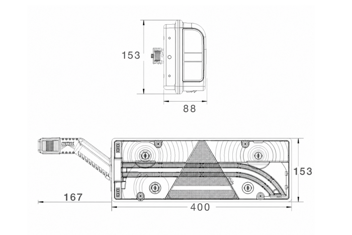 ASPÖCK EUROPOINT III Bajonett-Rücklicht 7PIN ASS2 mit Hupe, 7 Funktionen, rechts