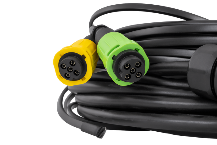 MANTES Elektroinstallation, Bootsanhänger Kabelbaum 9,57m, 13PIN Stecker, 2x 5PIN Bajonett