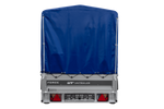 Anhänger 264x125 UNITRAILER FORCE 264 KIPP ungebremst mit H-1100 Spriegel und blauer Hochplane