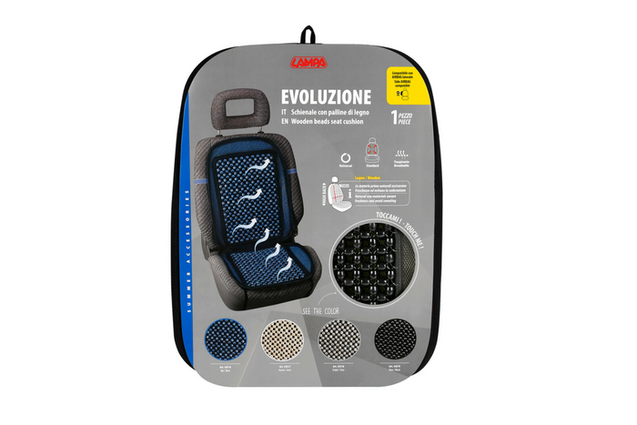 Evoluzione Kissen aus schwarzen Holzperlen