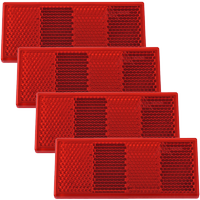 Selbstklebende rote Anhänger-Reflektoren 90 x 40 mm - 4er-Set