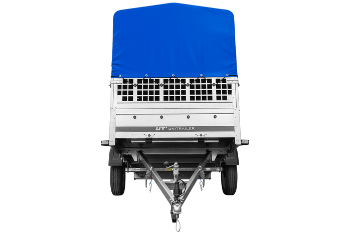 Einachsanhänger GARDEN TRAILER 264 KIPP mit Laubgitteraufsatz, Hochplane, Hochspriegel und Stützrad