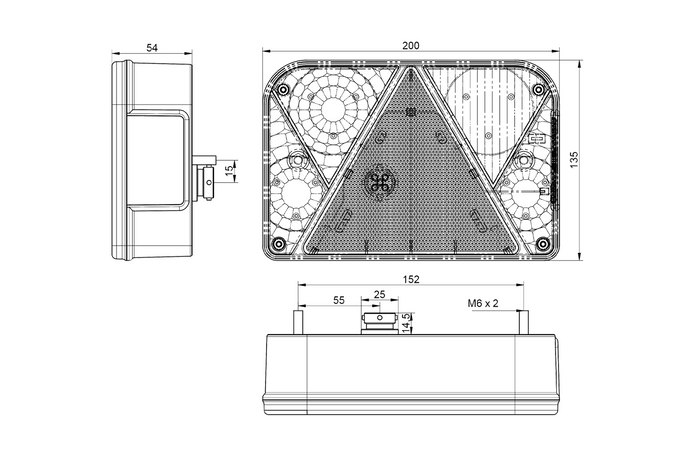 DOBPLAST DPT35 Rückleuchten, 6 Funktionen, links + rechts