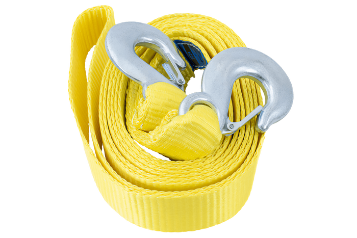 Abschleppseil mit Haken UNITRAILER Abschleppgurt 5m/50mm/7,5t gelb